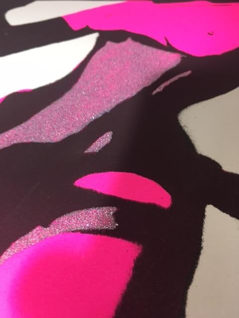 Bambi (B1979) ‘Exotica’ Screen Print, Signed, Editioned, 2012 Hand Finished In Pink Glit - 4