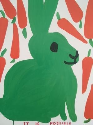 David Shrigley OBE (b 1968) ‘Bunny Rabbits’, Four Humorous Wall Hangings, Animal Thought - 2