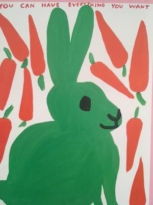 David Shrigley OBE (b 1968) ‘Bunny Rabbits’, Four Humorous Wall Hangings, Animal Thought - 6