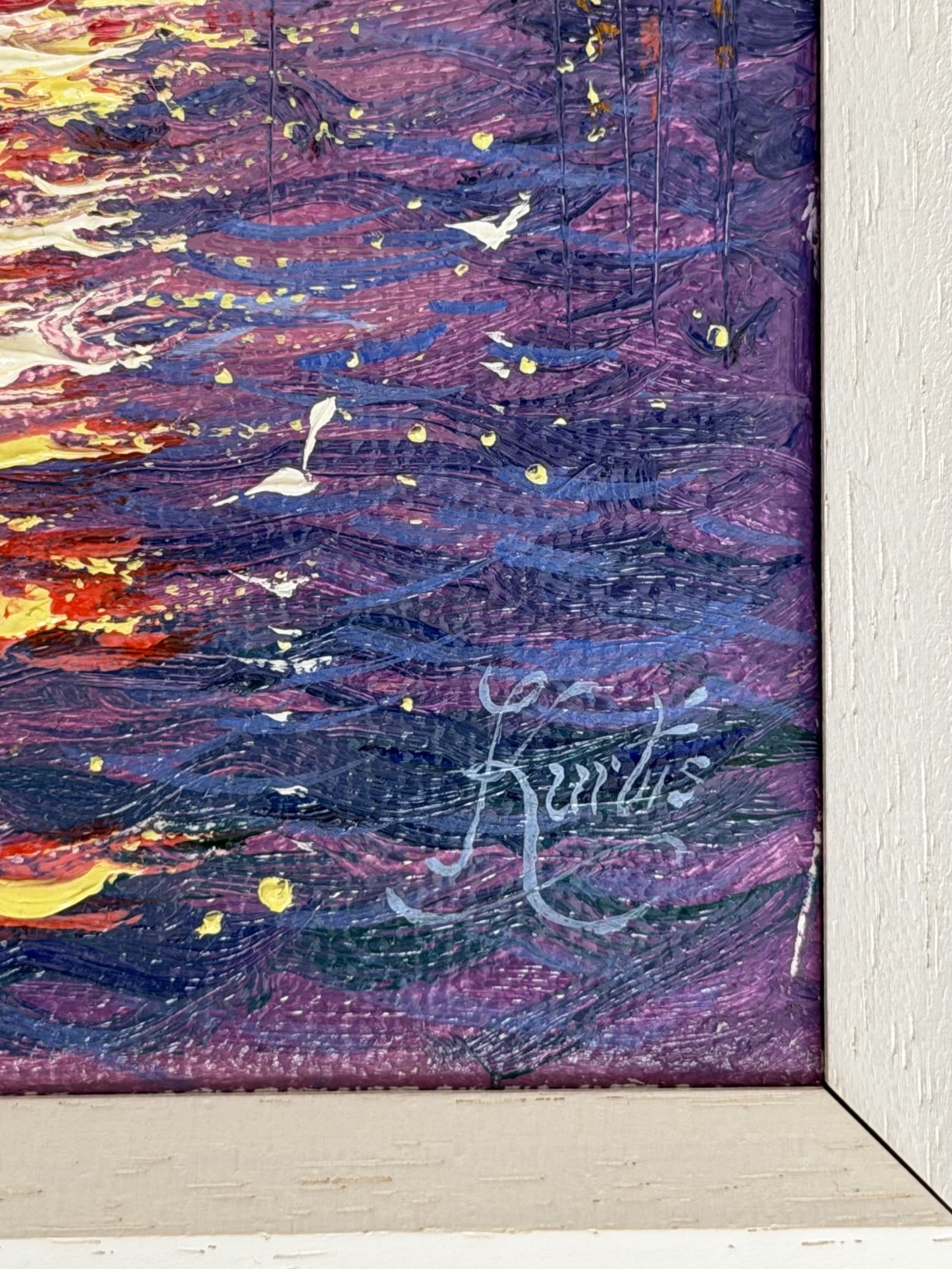 'Evening Sparkle Venice' Original Oil On Canvas By Andrew Grant Kurtis - 4