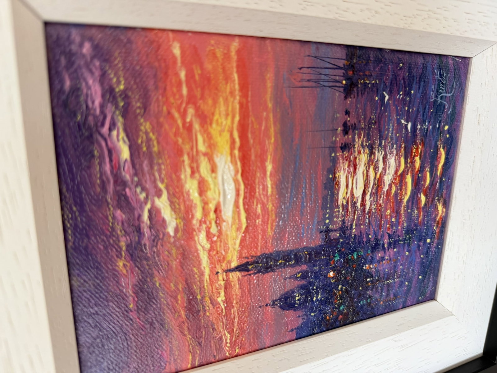 'Evening Sparkle Venice' Original Oil On Canvas By Andrew Grant Kurtis - 5