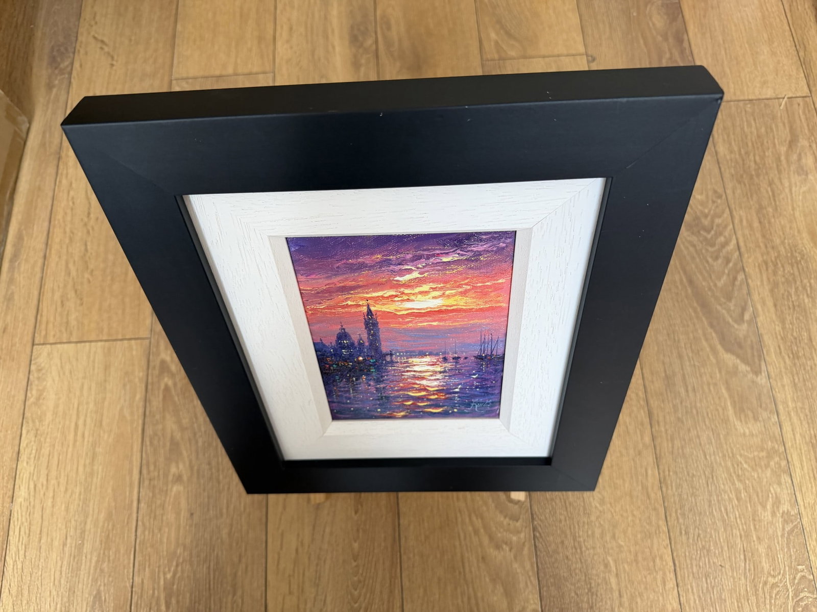 'Evening Sparkle Venice' Original Oil On Canvas By Andrew Grant Kurtis - 6