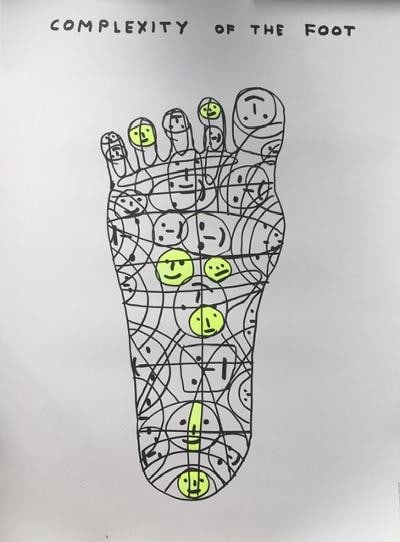 David Shrigley(b 1968)‘Complexity of the Foot’ Hand finished, Lithograph, Special Editio (1 of 6)