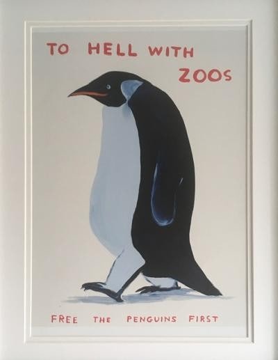 David Shrigley OBE (b 1968) ‘I hate Humans’, Four Humorous Wall Hangings, Animal Thought - 4
