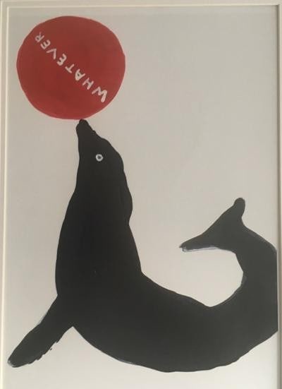 David Shrigley OBE (b 1968) ‘I hate Humans’, Four Humorous Wall Hangings, Animal Thought - 5