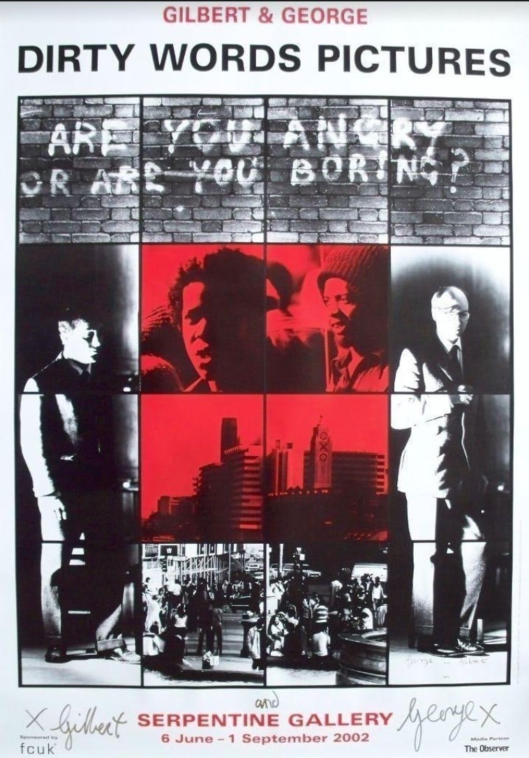 Gilbert & George, Are You Angry Or Are You Boring: Title: Gilbert & George, Are You Angry Or Are You Boring Description: Gilbert & George, Are you Angry or are you Boring, Signed limited edition, UK POST £15 Condition: New Delivery