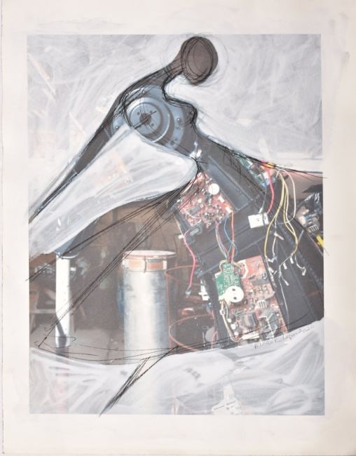 Adeola Balogun (Nigerian b.1966) 'Gyration', One off/Unique, Mixed Media On Cardboard, 2020 (1 of 7)