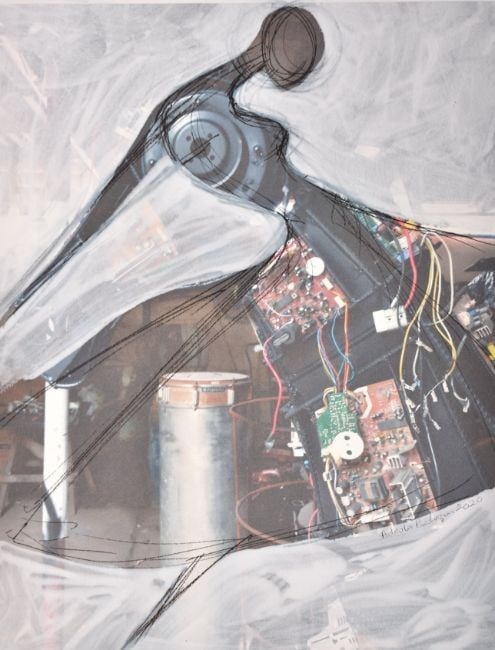 Adeola Balogun (Nigerian b.1966) 'Gyration', One off/Unique, Mixed Media On Cardboard, 2020 - 7