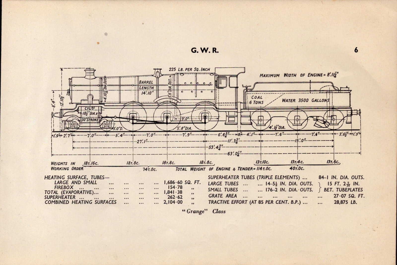 GWR Railway Grange Class Locomotive Detailed Diagram 85 Yrs Old Print-5: Title: GWR Railway Grange Class Locomotive Detailed Diagram 85 Yrs Old Print-5 Description: This Vintage Print Was Removed from a 1939 British Locomotive Types Railway Gazette. The Great