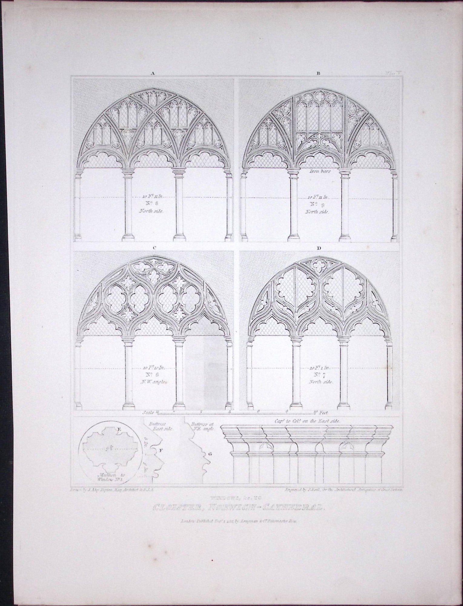 Norwich Cathedral Norfolk 190 Years-Old John Britton Antique Steel Engraving-183: Title: Norwich Cathedral Norfolk 190 Years-Old John Britton Antique Steel Engraving-183 Description: This 191 Years-Old Steel Gilt-Edged Engraved Plate Has Been Removed from an Antique Edition of.<