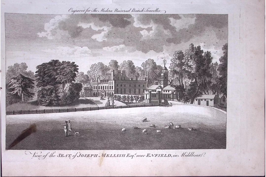 London Enfield Rare Large 247-Year-Old Antique Large Copperplate Engraving-65-TR: Title: London Enfield Rare Large 247-Year-Old Antique Large Copperplate Engraving-65-TR Description: This Antique 247-Year-Old Was Removed from an Edition Of. The Modern Universal British
