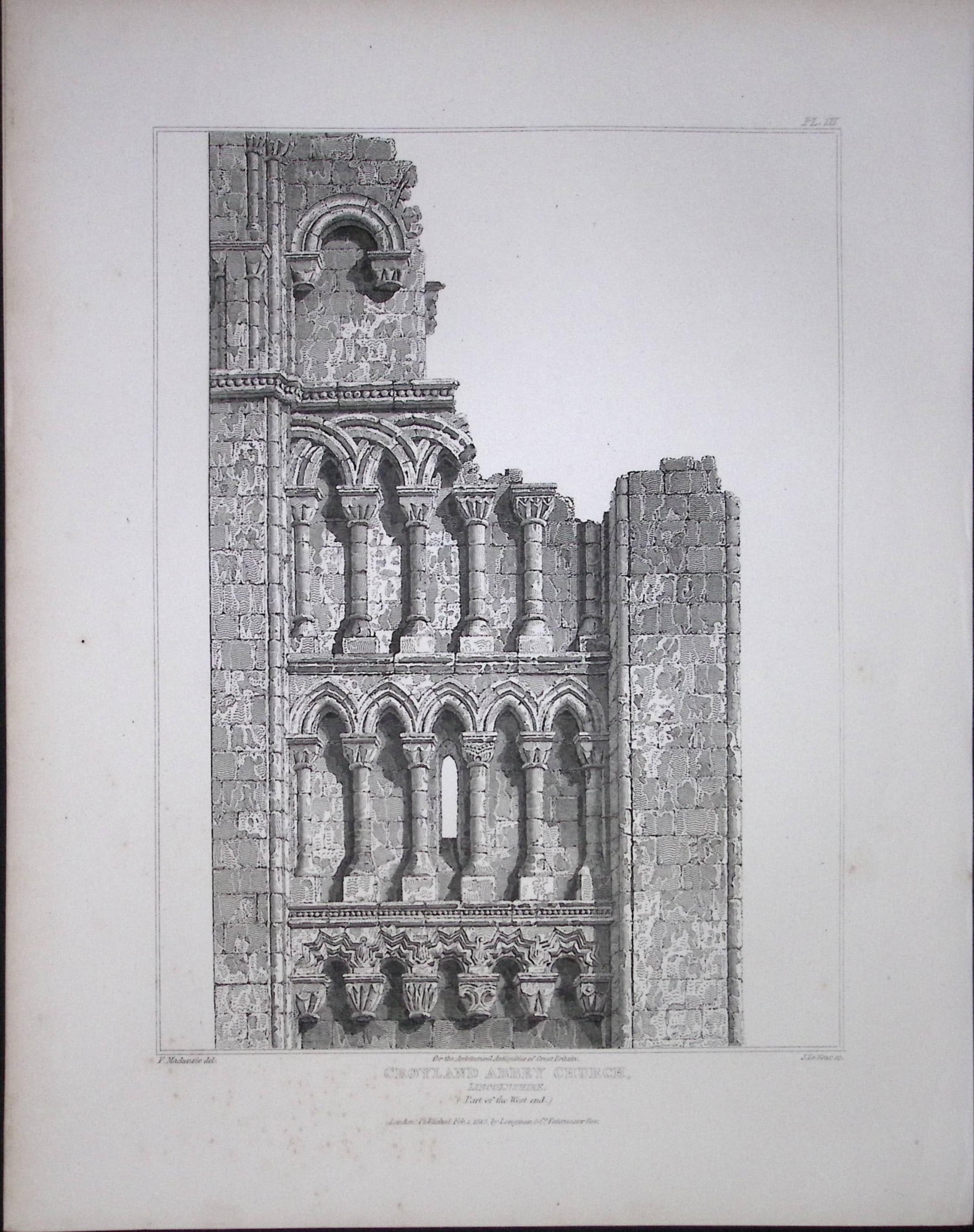 Croyland Church Lincoln 190 Years-Old Rare John Britton Antique Steel Engraving-86: Title: Croyland Church Lincoln 190 Years-Old Rare John Britton Antique Steel Engraving-86 Description: This 191 Years-Old Steel Gilt-Edged Engraved Plate Has Been Removed from an Antique Edition of.