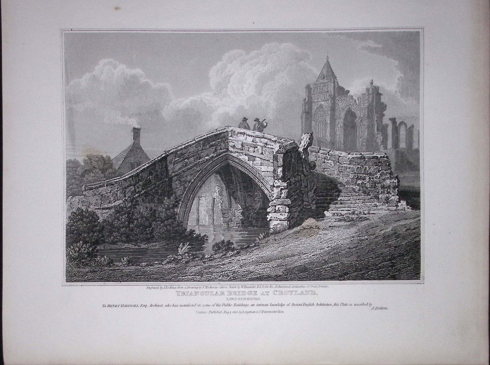 Croyland Church Lincoln 190 Years-Old Rare John Britton Antique Steel Engraving-87: Title: Croyland Church Lincoln 190 Years-Old Rare John Britton Antique Steel Engraving-87 Description: This 191 Years-Old Steel Engraved Plate Has Been Removed from an Antique Edition of. John