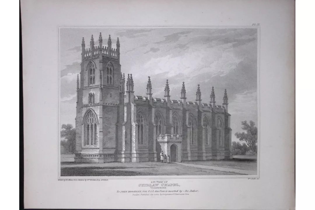 Skirlaw Chapel Yorkshire 190 Years-Old Rare John Britton Antique Steel Engraving-98: Title: Skirlaw Chapel Yorkshire 190 Years-Old Rare John Britton Antique Steel Engraving-98 Description: This 191 Years-Old Steel Engraved Plate Has Been Removed from an Antique Edition of. John