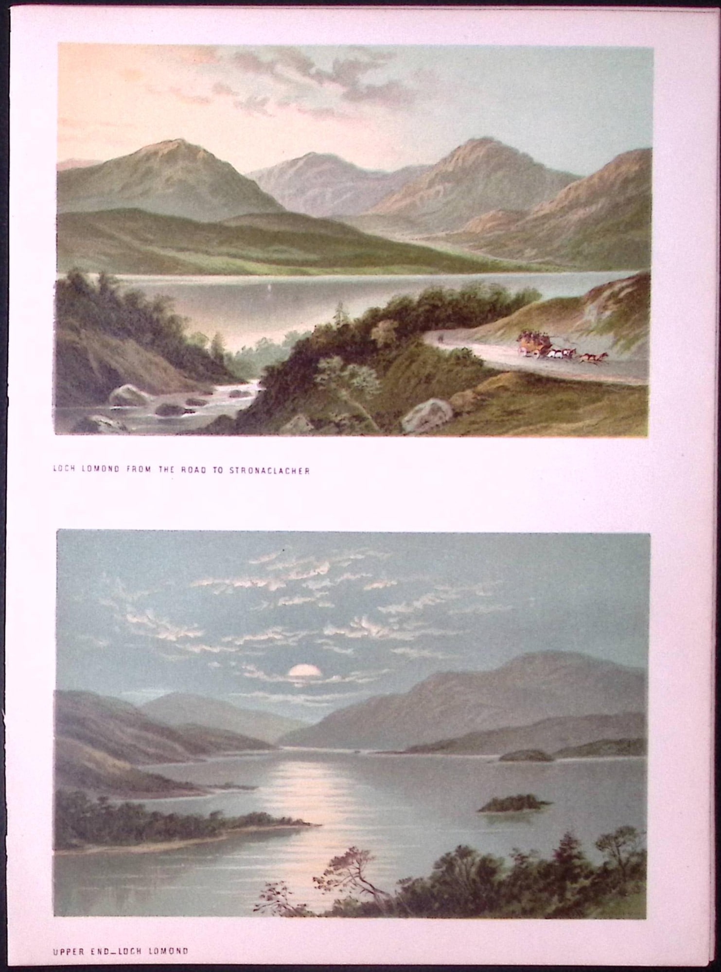 Scotland The Road to Stronaclacher & The Upper End Loch Lomond Antique Print-41: Title: Scotland The Road to Stronaclacher & The Upper End Loch Lomond Antique Print-41 Description: This Antique Illustration Has Been Removed from a First Edition of. Souvenir Of Sco
