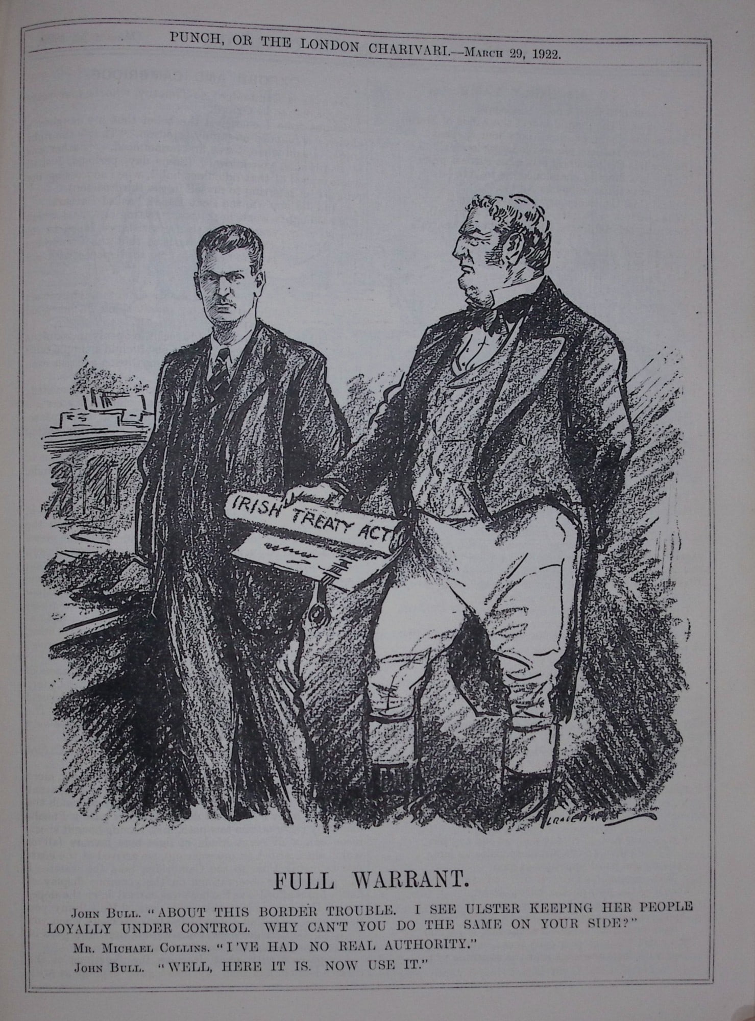 Michael Collins 4 Rare Prints Irish Civil War 1922 Bound Punch Book. - 3