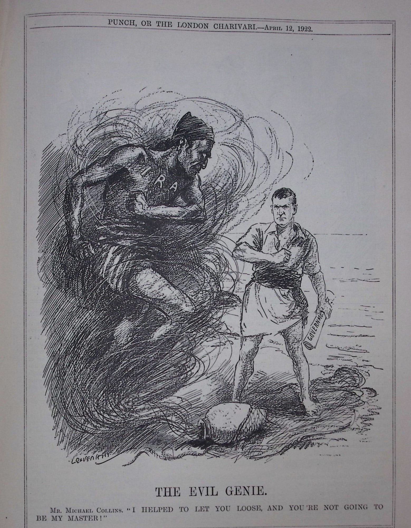 Michael Collins 4 Rare Prints Irish Civil War 1922 Bound Punch Book. - 4