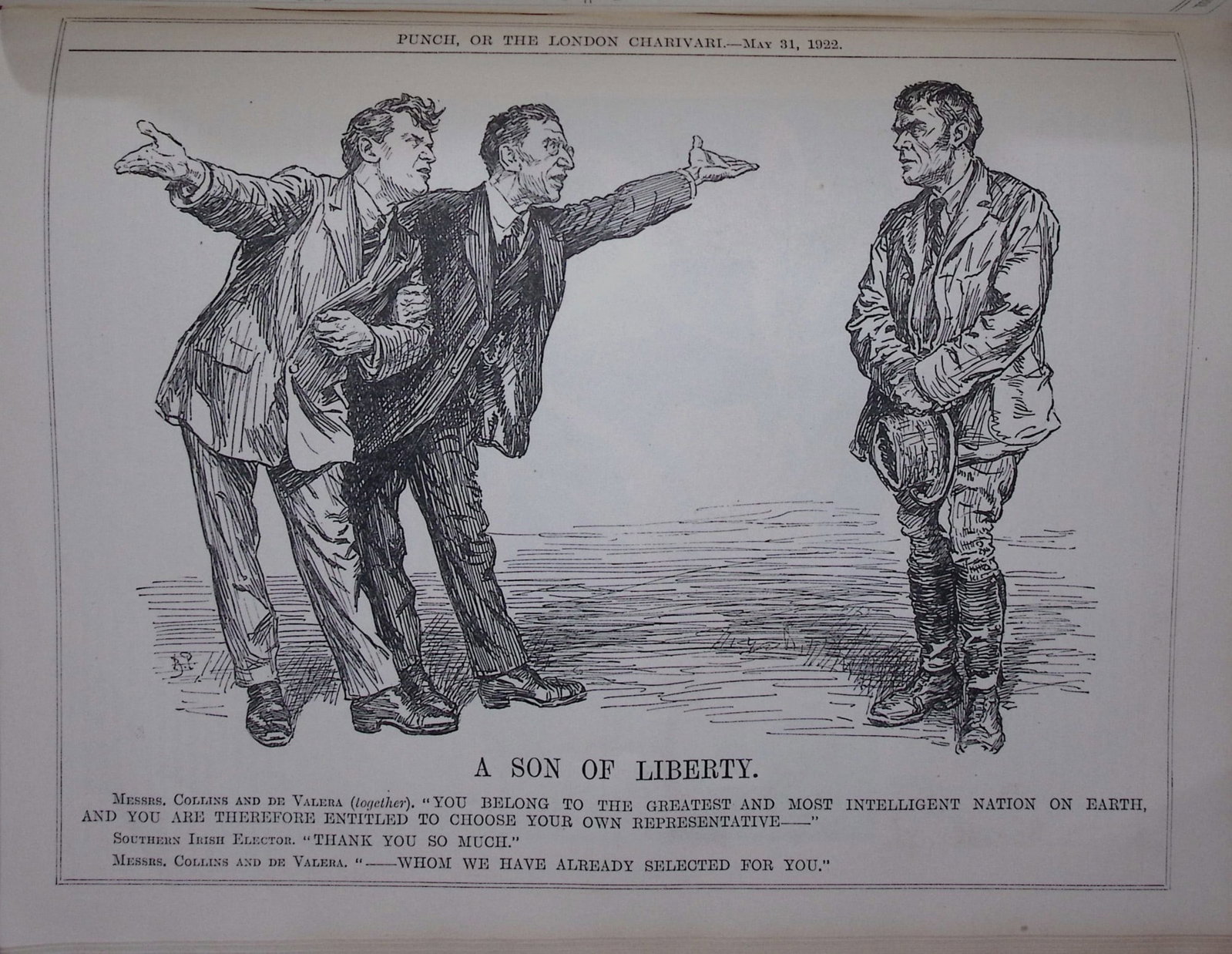 Michael Collins 4 Rare Prints Irish Civil War 1922 Bound Punch Book. - 5