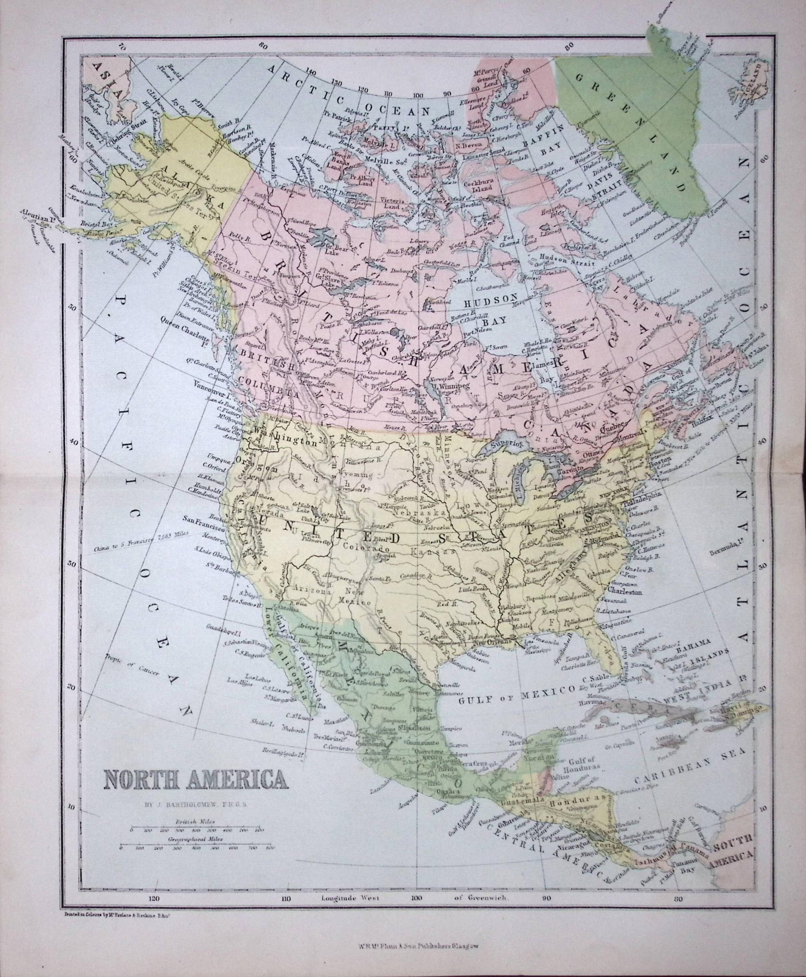 North America Coloured Detailed 155 Years-Old Map-A-TR: Title: North America Coloured Detailed 155 Years-Old Map-A-TR Description: North America Coloured Detailed 155 Years-Old Map-A-TR. This Coloured and Detailed Map Was Removed from an Edition of. The