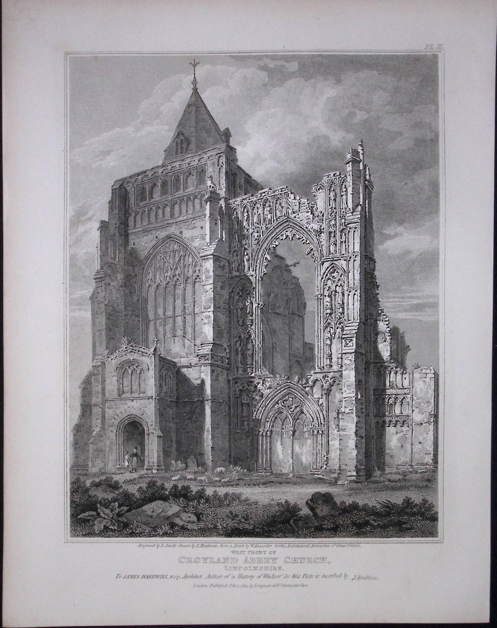 Croyland Church Lincoln 190 Years-Old Rare John Britton Antique Steel Engraving-85: Title: Croyland Church Lincoln 190 Years-Old Rare John Britton Antique Steel Engraving-85 Description: This 191 Years-Old Steel Engraved Plate Has Been Removed from an Antique Edition of. John