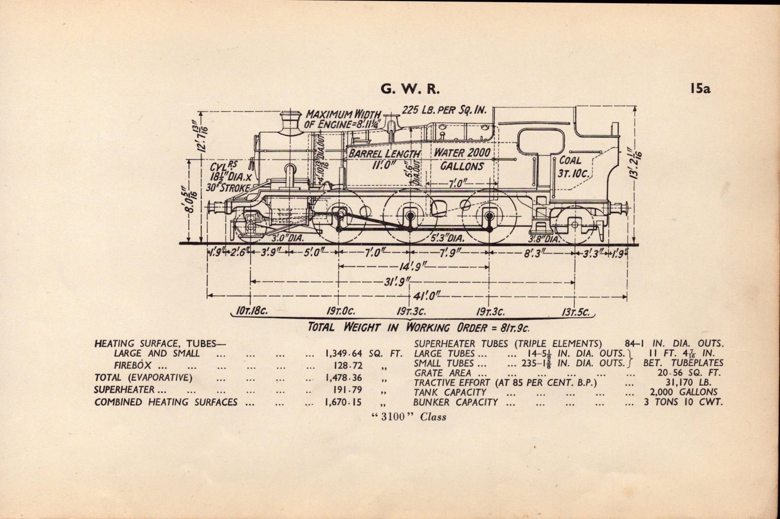 G.W.R “3100” Class Locomotive Detailed Diagram 85-Year-Old Print-12: Title: G.W.R “3100” Class Locomotive Detailed Diagram 85-Year-Old Print-12 Description: This Vintage Print Was Removed from a 1939 British Locomotive Types Railway Gazette.