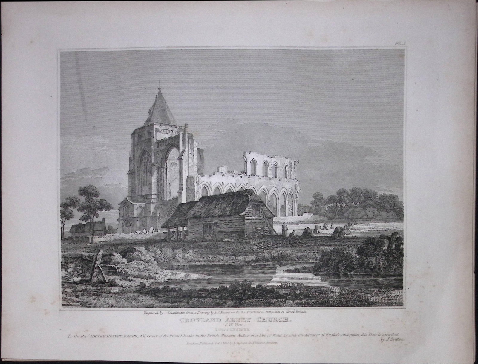 Croyland Church Lincoln 190 Years-Old Rare John Britton Antique Steel Engraving-84: Title: Croyland Church Lincoln 190 Years-Old Rare John Britton Antique Steel Engraving-84 Description: This 191 Years-Old Steel Engraved Plate Has Been Removed from an Antique Edition of. John