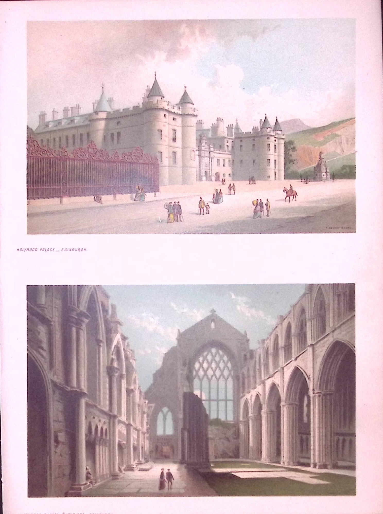 Scotland Edinburgh Views of City Holyrood Palace + Chapel Antique Print-6: Title: Scotland Edinburgh Views of City Holyrood Palace + Chapel Antique Print-6 Description: This Antique Illustration Has Been Removed from an First Edition of. Souvenir Of Scotland. Cities,