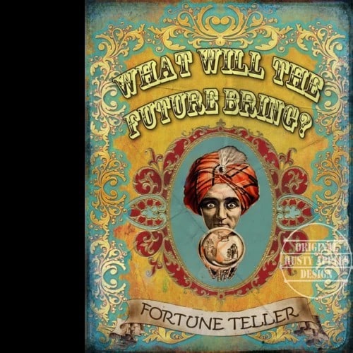 Fortune Teller Vintage Traditional Fairground Stalls & Rides Metal Wall Art: Title: Fortune Teller Vintage Traditional Fairground Stalls & Rides Metal Wall Art Description: ★ Approx Size 16” x 12” (Inches) 400 x 300 (mm). ★ Our Metal Art Design