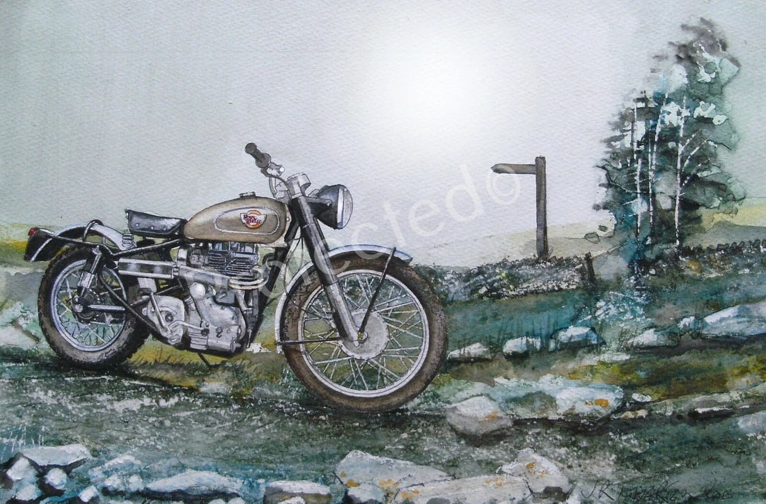 1950's Royal Enfield Bullet Trials Nostalgic Motorbike Metal Wall Art: Title: 1950's Royal Enfield Bullet Trials Nostalgic Motorbike Metal Wall Art Description: ★ Approx Size 12” x 8” (Inches) 300 x 200 (mm). ★ Our Metal Art Design Comes with