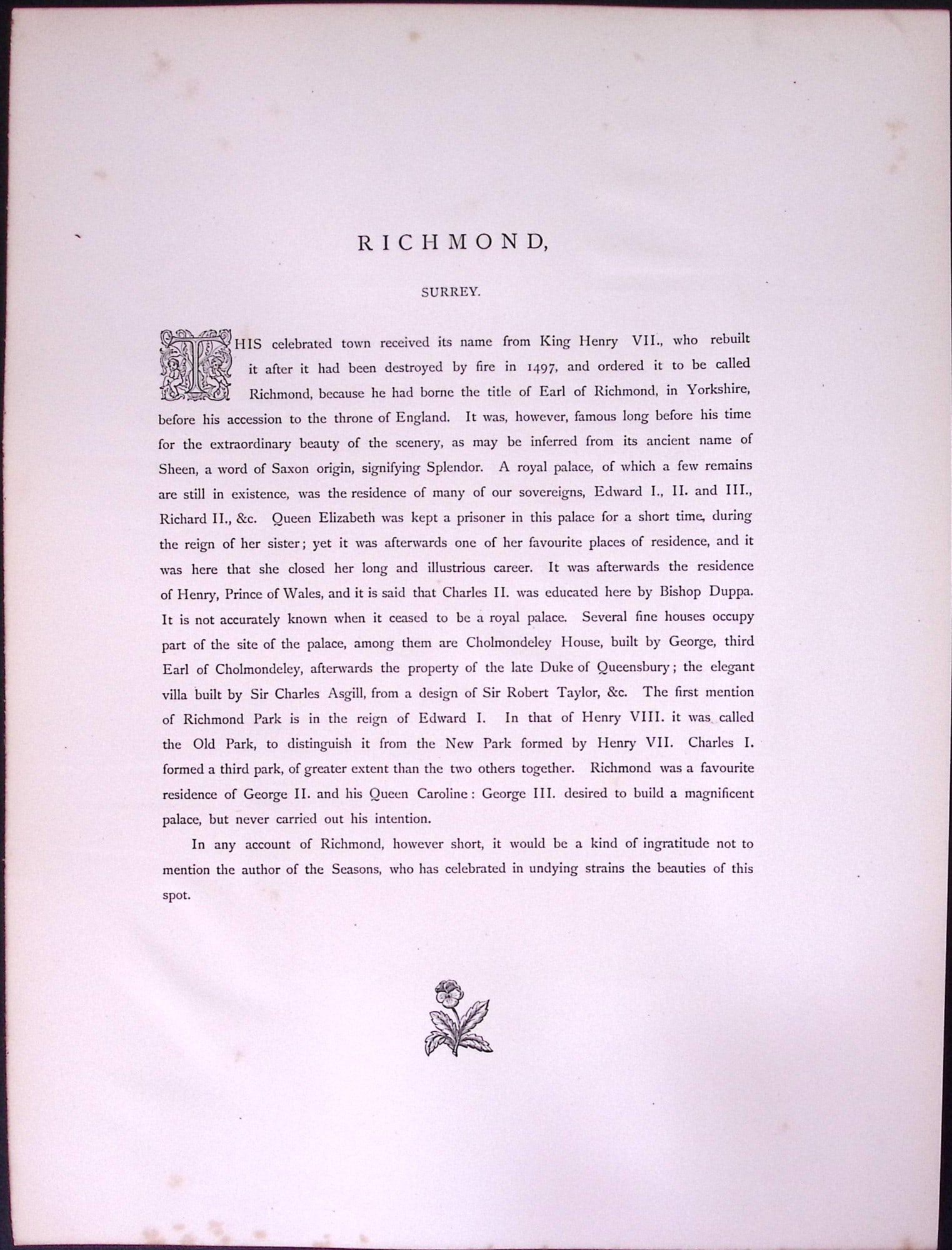 J.M.W Turner Rare “Richmond Bridge London” 1873 Picturesque Views in England-60 - 2