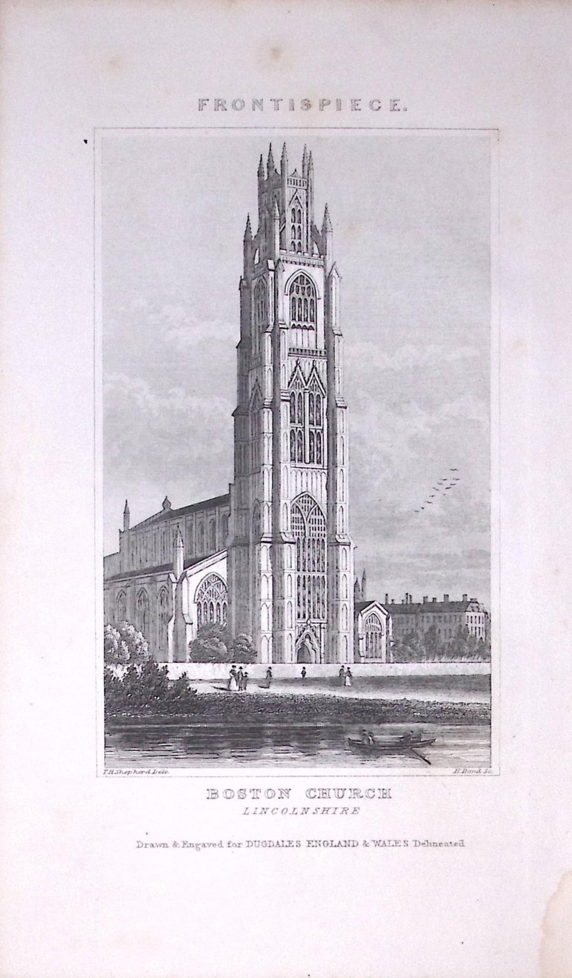 Boston Church Lincolnshire Antique 180 Years-Old Copper Plate Print-83: Title: Boston Church Lincolnshire Antique 180 Years-Old Copper Plate Print-83 Description: This Antique Copper Plate Engraving Has Been Removed from an Antique Edition of. Thomas Dugdale Curios