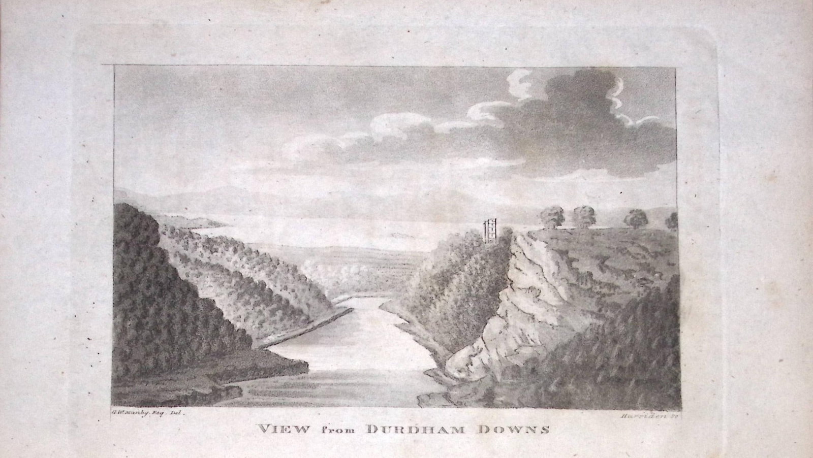 Durdham Downs 224 Years-Old Historic and Picturesque Clifton Bristol Print-1.: Title: Durdham Downs 224 Years-Old Historic and Picturesque Clifton Bristol Print-1. Description: This 224 Years-Old Engraved Plate Has Been Removed from an Antique Edition of. Fugitive