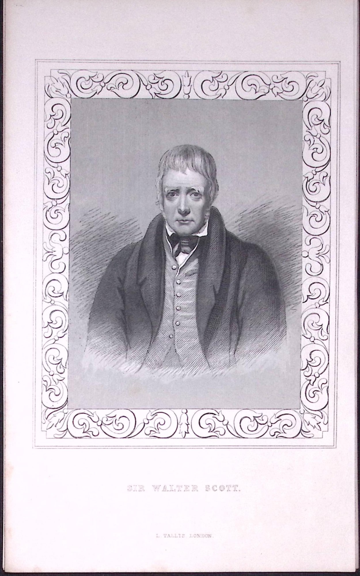 Sir Walter Scott Portrait Antique 180 Years-Old Copper Plate Print-113: Title: Sir Walter Scott Portrait Antique 180 Years-Old Copper Plate Print-113 Description: This Antique Copper Plate Engraving Has Been Removed from an Antique Edition of. Thomas Dugdale Curios