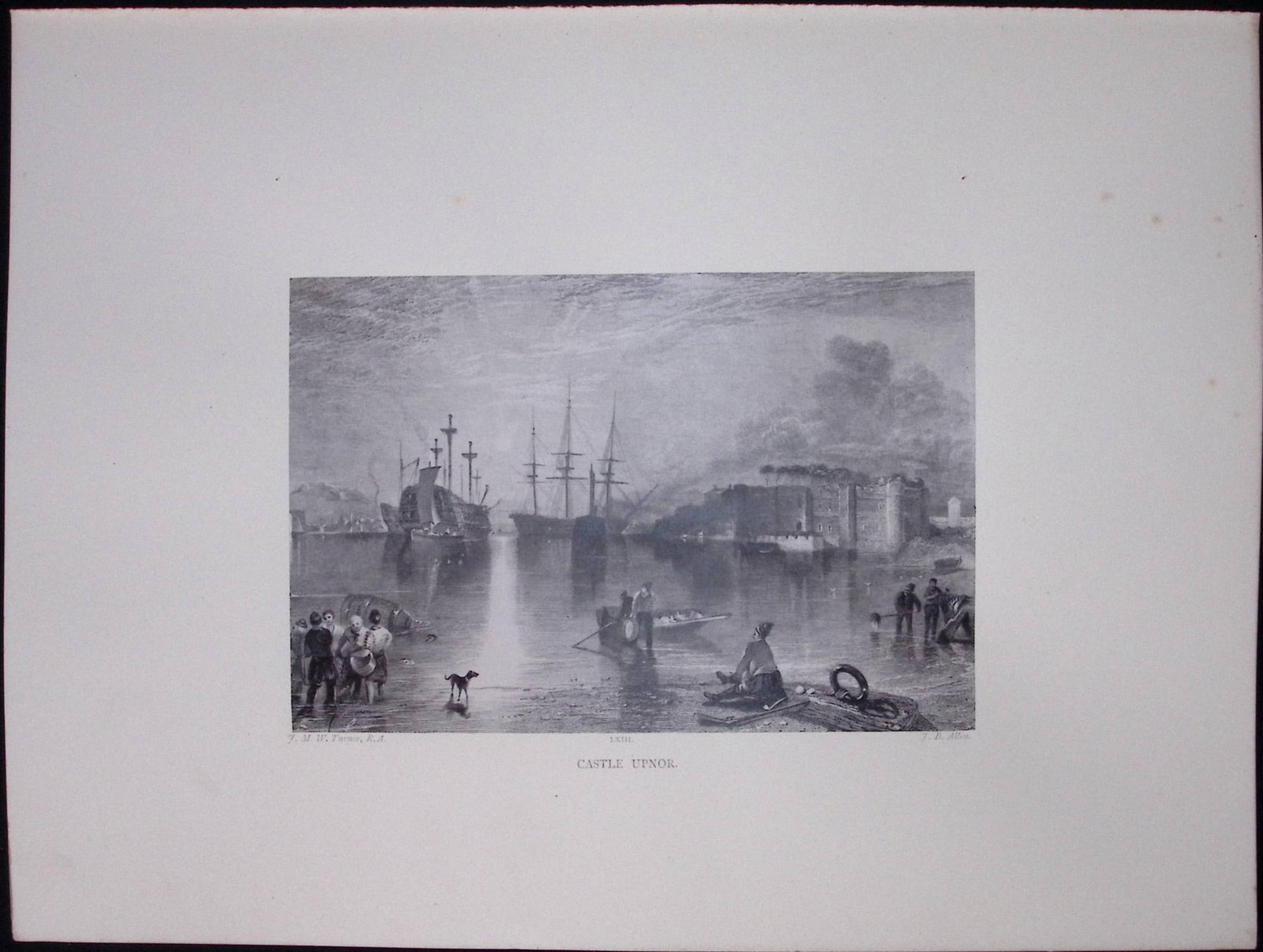 J.M.W Turner Rare “Upnor Castle Kent” 1873 Picturesque Views in England-21: Title: J.M.W Turner Rare “Upnor Castle Kent” 1873 Picturesque Views in England-21 Description: This Antique Print Was Removed from a 152 Years-Old Edition Of. J M W Turner's Picturesque