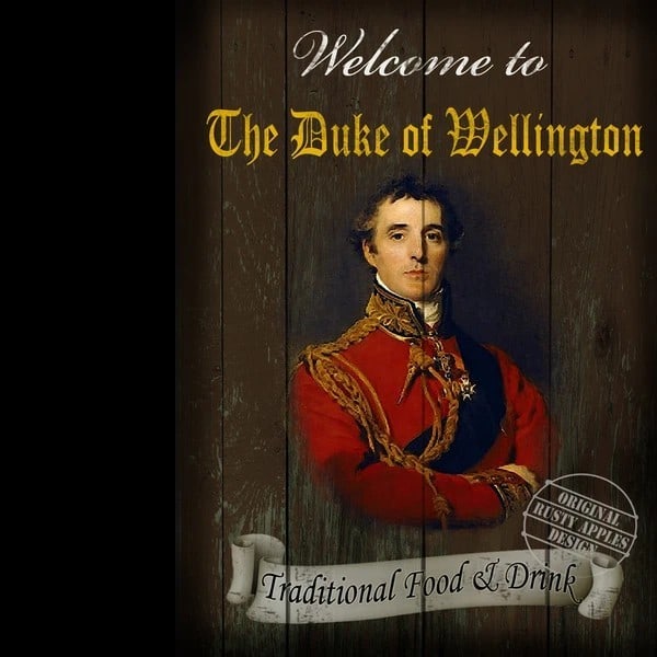 Duke of Wellington Traditional Pub Sign Metal Wall Art: Title: Duke of Wellington Traditional Pub Sign Metal Wall Art Description: ★ Approx Size 12” x 8” (Inches) 300 x 200 (mm). ★ Our Metal Art Design Comes with Rounded Corners
