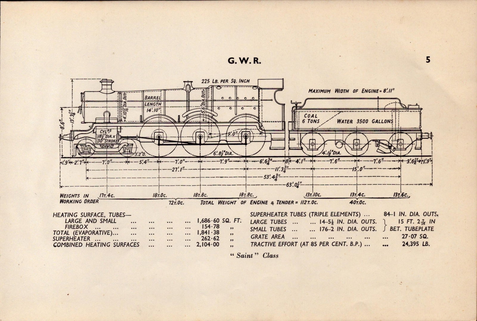 GWR Railway Saint Class Locomotive Detailed Diagram 85 Yrs Old Print-4: Title: GWR Railway Saint Class Locomotive Detailed Diagram 85 Yrs Old Print-4 Description: This Vintage Print Was Removed from a 1939 British Locomotive Types Railway Gazette. The Great