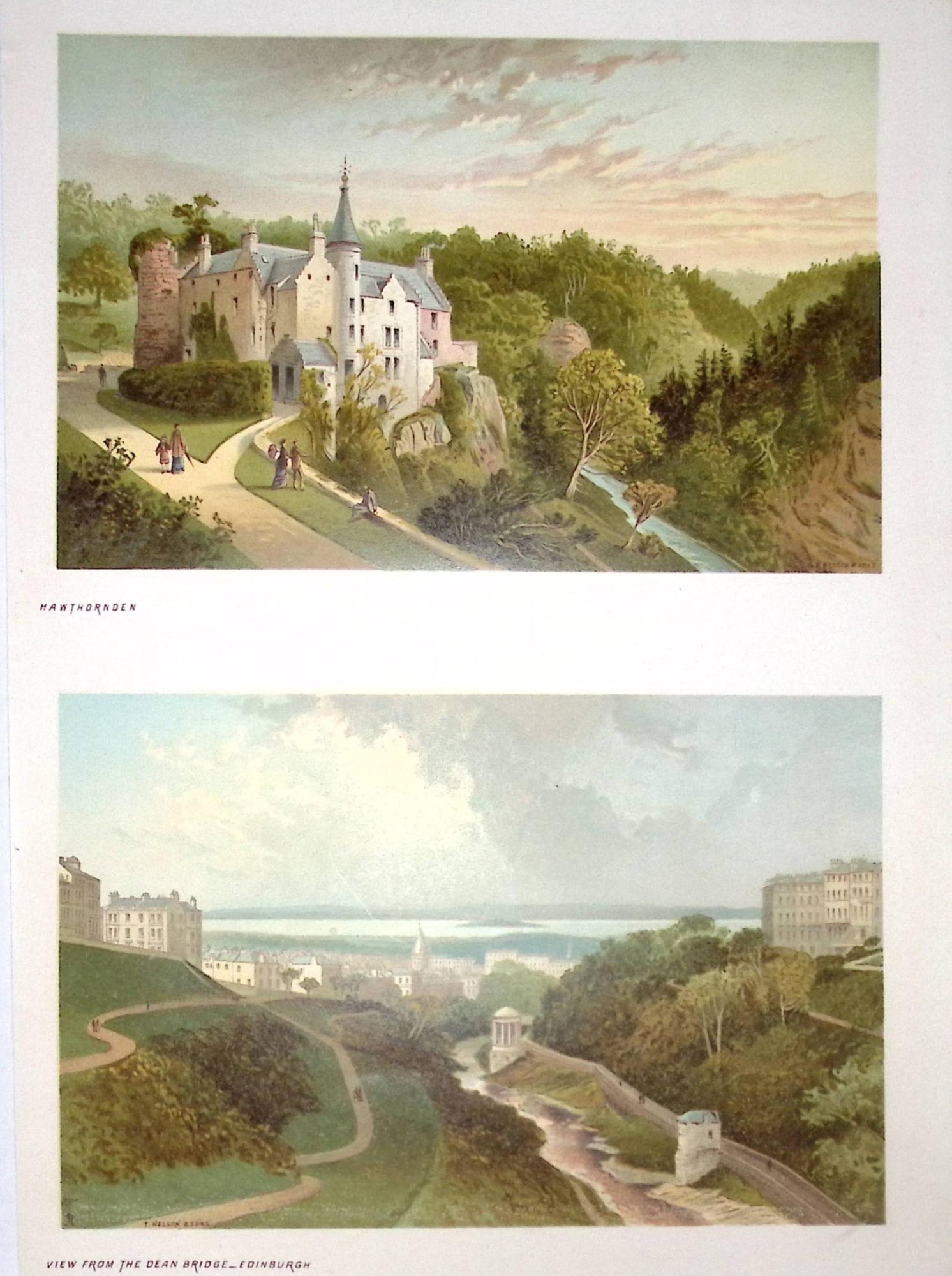 Scotland Edinburgh Dean Bridge & Hawthornden Castle 1889 Antique Print-7a: Title: Scotland Edinburgh Dean Bridge & Hawthornden Castle 1889 Antique Print-7a Description: This Antique Illustration Has Been Removed from an First Edition of. Souvenir Of Scotland.