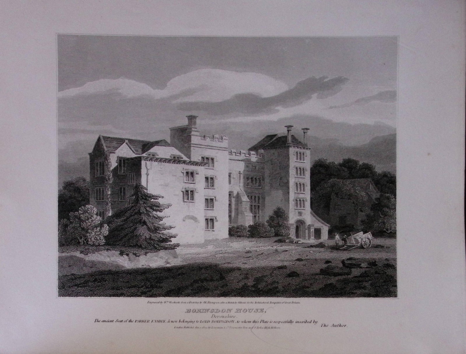 Boringdon House Devonshire 190 Years-Old John Britton Antique Steel Engraving-208: Title: Boringdon House Devonshire 190 Years-Old John Britton Antique Steel Engraving-208 Description: This 191 Years-Old Steel Engraved Plate Has Been Removed from an Antique Edition of. John Britton