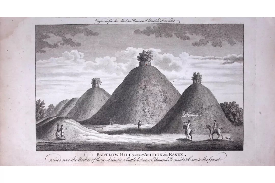 Bartlow Hills Essex Rare Large 247-Year-Old Antique Copperplate Engraving-59-TR: Title: Bartlow Hills Essex Rare Large 247-Year-Old Antique Copperplate Engraving-59-TR Description: This Antique 247-Year-Old Was Removed from an Edition Of. The Modern Universal
