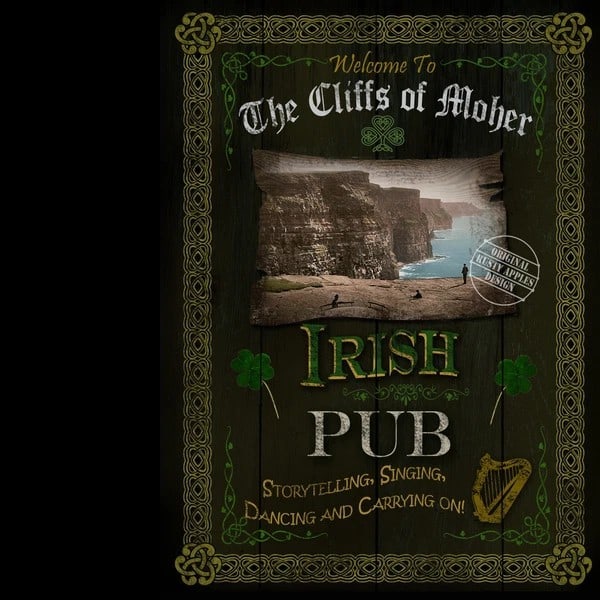 The Cliffs Of Moher Irish Traditional Style Pub Sign Metal Wall Art: Title: The Cliffs Of Moher Irish Traditional Style Pub Sign Metal Wall Art Description: ★ Approx Size 8” x 6” (Inches) 200 x 150 (mm). ★ Our Metal Art Design Comes with