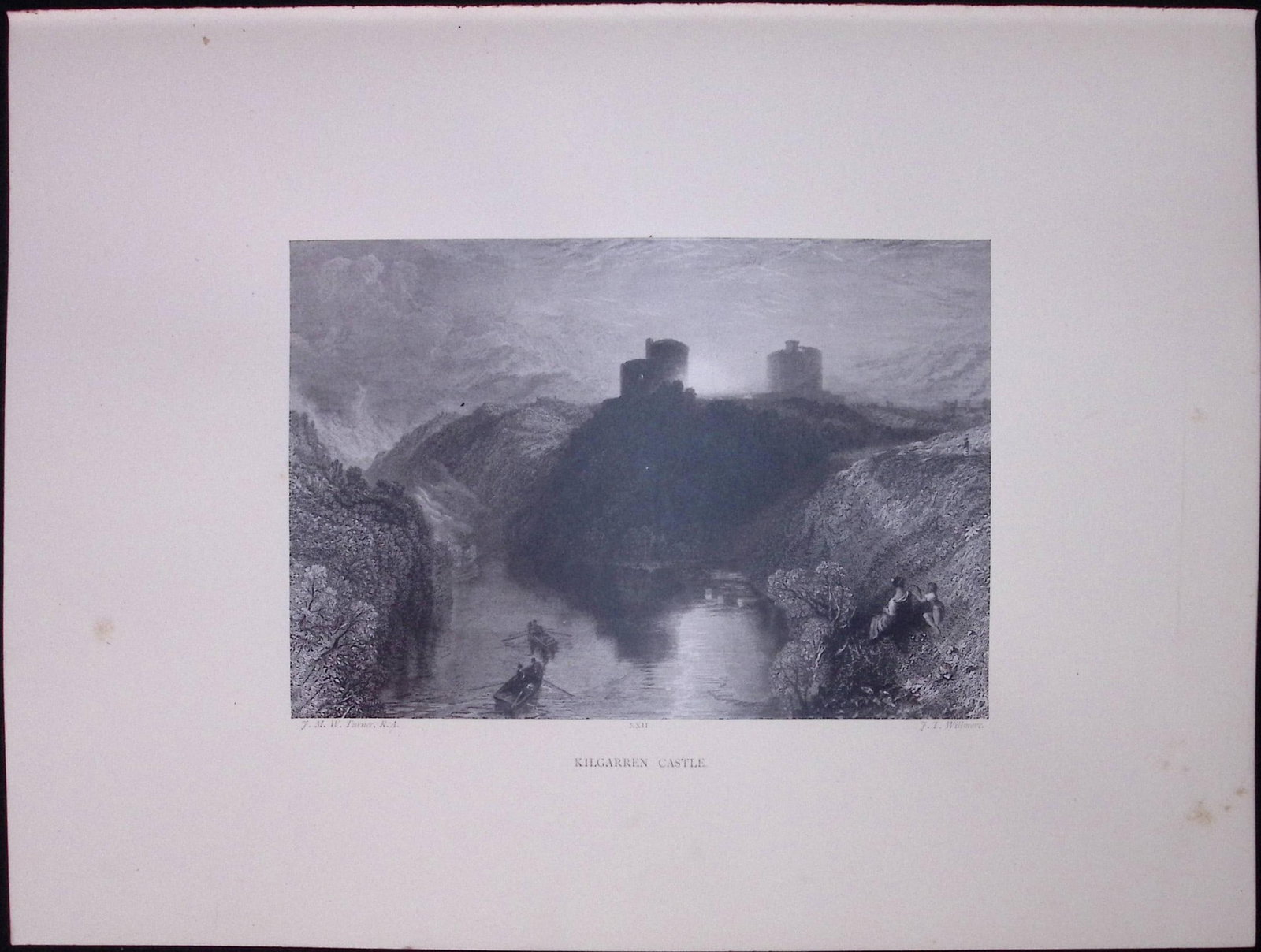 J.M.W Turner Rare “Kilgerran Castle Wales” 1873 Picturesque Views in England-18: Title: J.M.W Turner Rare “Kilgerran Castle Wales” 1873 Picturesque Views in England-18 Description: This Antique Print Was Removed from a 152 Years-Old Edition Of. J M W Turner's