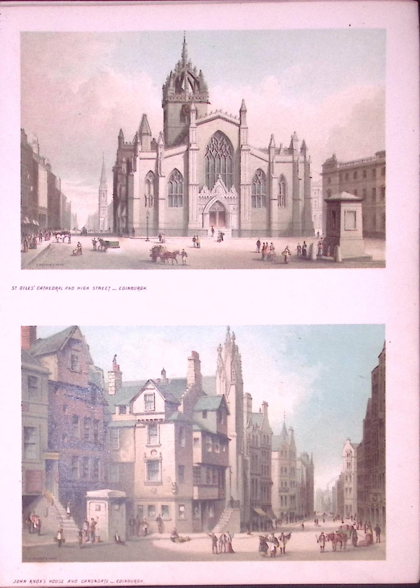 Scotland Edinburgh Views of City Canongate, High Street Antique Print-4: Title: Scotland Edinburgh Views of City Canongate, High Street Antique Print-4 Description: This Antique Illustration Has Been Removed from an First Edition of. Souvenir Of Scotland.