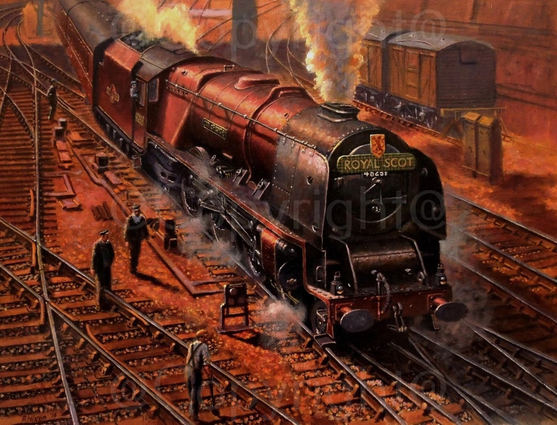 The Royal Scot at London Euston Nostalgic Iconic Steam Train Metal Wall Art: Title: The Royal Scot at London Euston Nostalgic Iconic Steam Train Metal Wall Art Description: ★ Approx Size 12” x 8” (Inches) 300 x 200 (mm). ★ Our Metal Art Design Comes