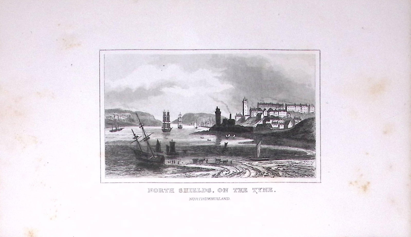 North Shields On The Tyne Dugdale & Archer Antique 180 Years-Old Copper Plate Print-46 (1 of 1)