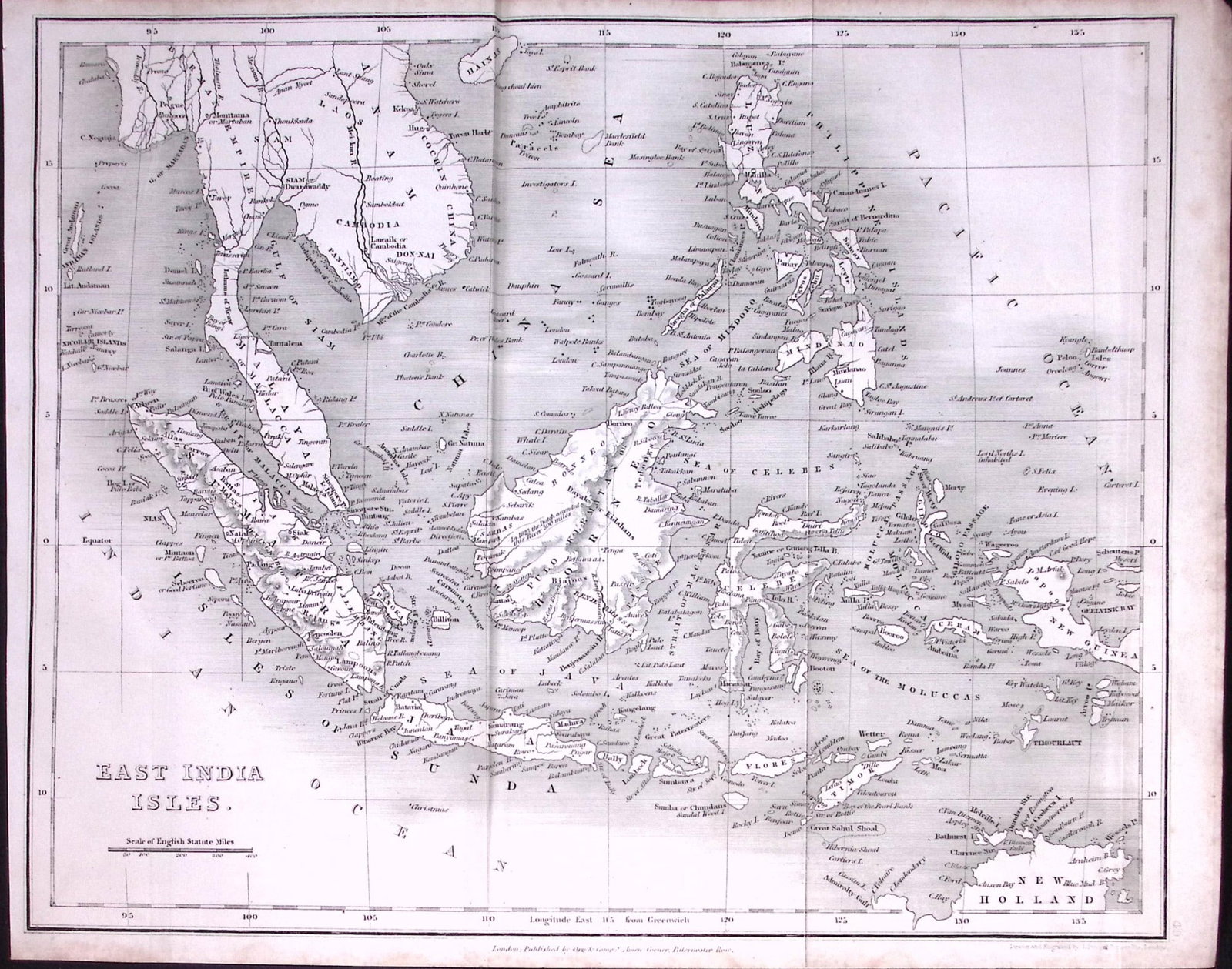 East India Isles Detailed Antique 179-Year-Old Engraved Map-26-TR: Title: East India Isles Detailed Antique 179-Year-Old Engraved Map-26-TR Description: This Antique Map was Removed from an Edition of. System of Geography By James Bell and Was Published By A
