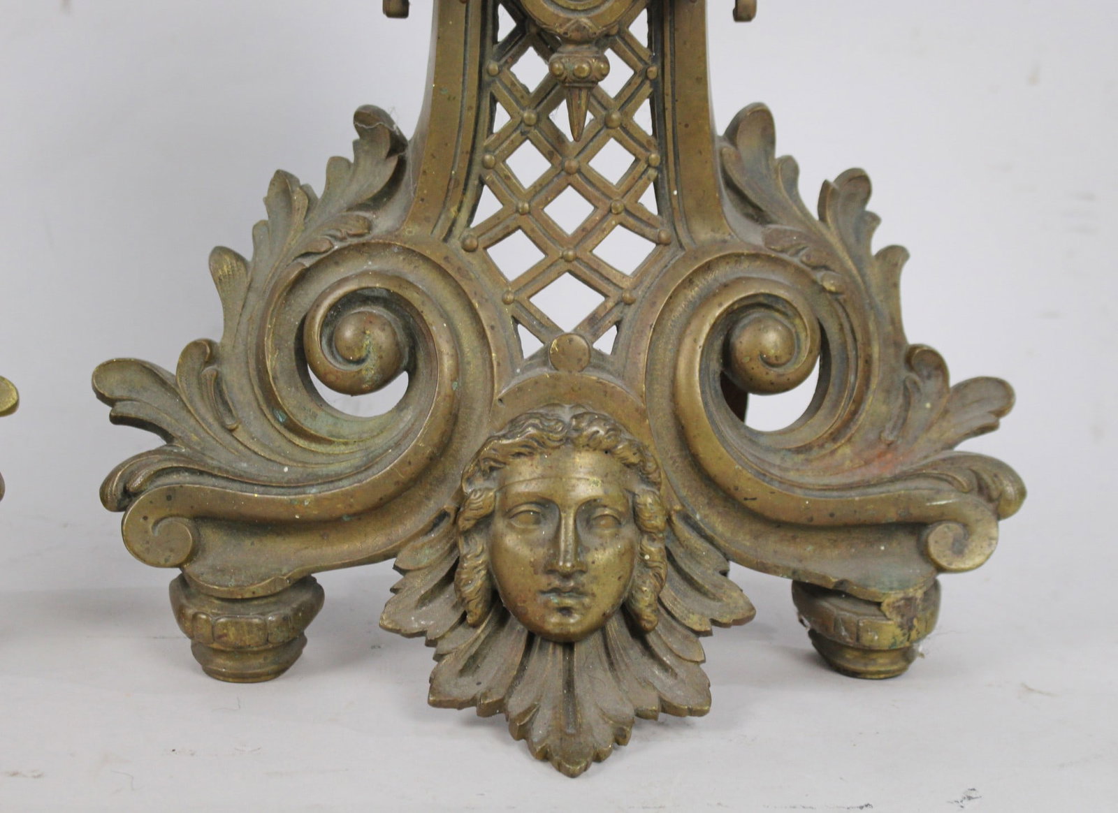 Fine Antique Brass Fire Chenets - 5