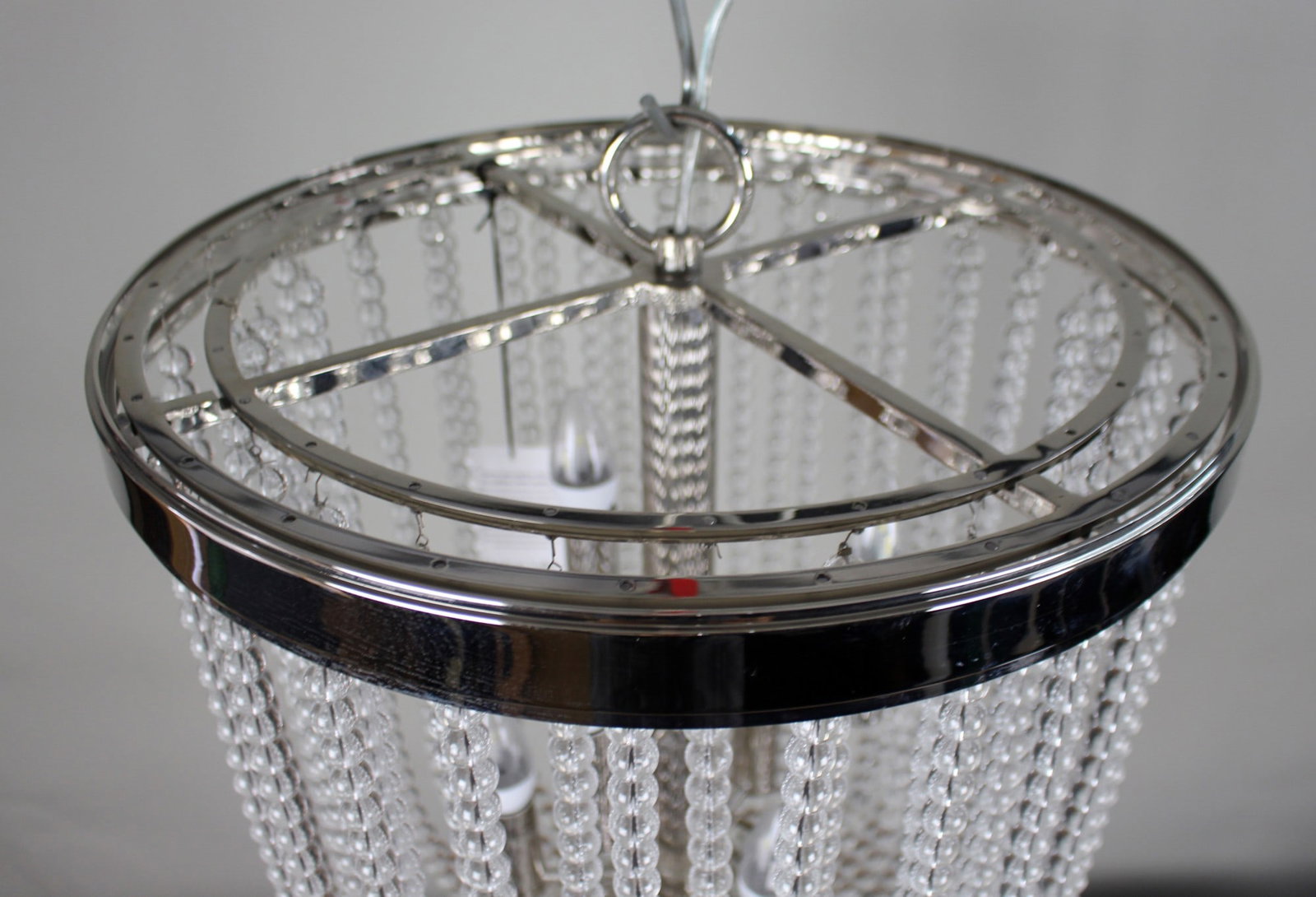 Contemporary Polished Nickel and Crystal Chandelier by Hudson Valley Lighting - 6