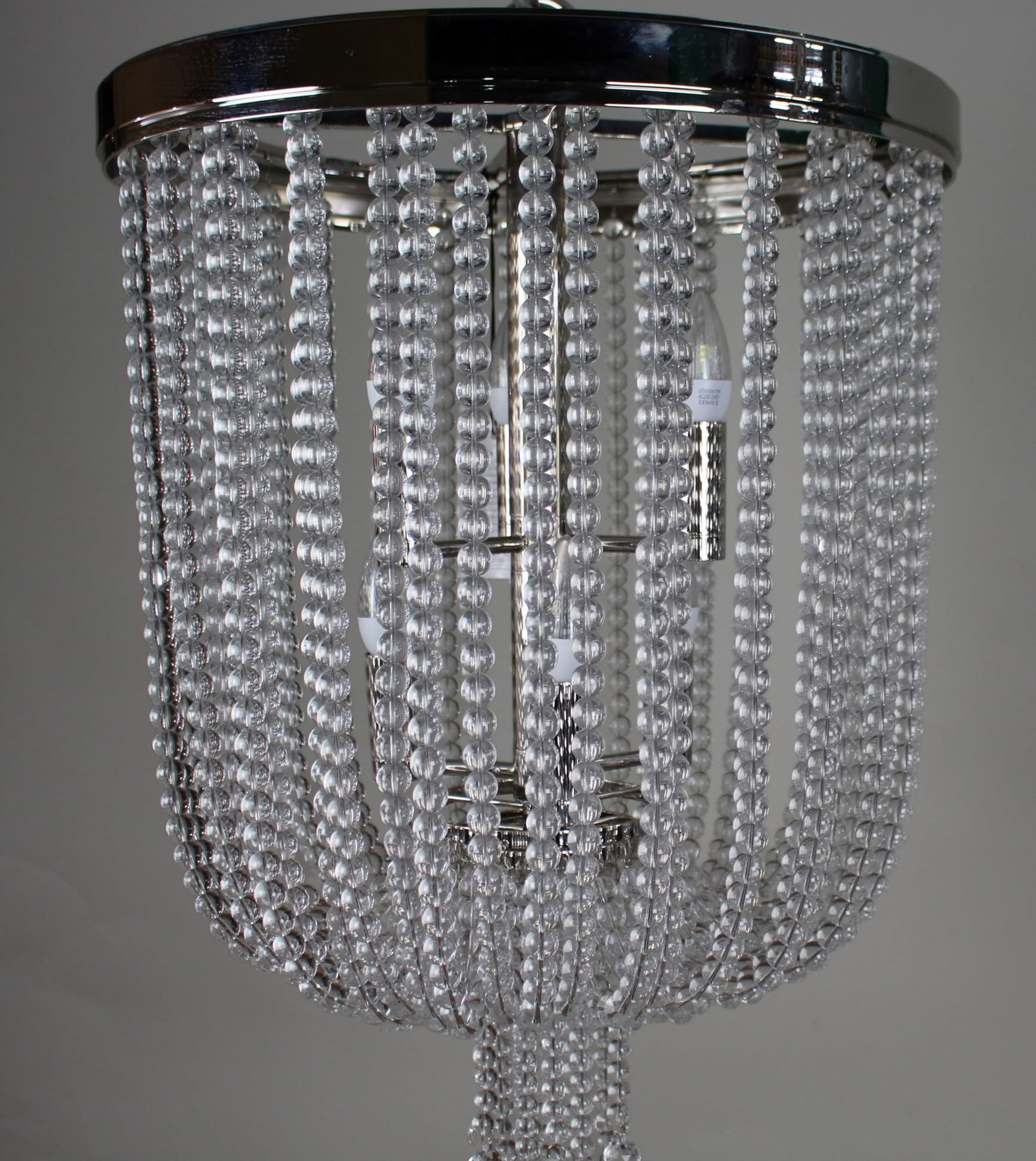 Contemporary Polished Nickel and Crystal Chandelier by Hudson Valley Lighting - 7
