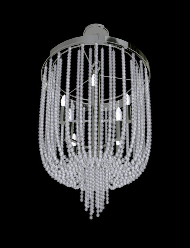 Contemporary Polished Nickel and Crystal Chandelier by Hudson Valley Lighting - 9