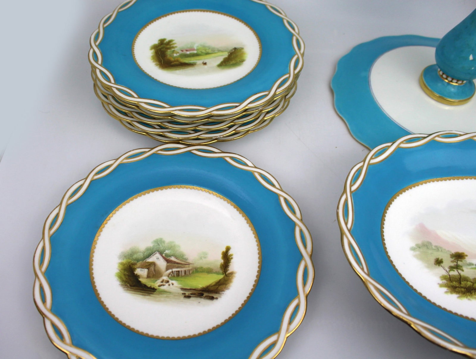 Antique Minton Victorian Porcelain Part Dessert Service - 10